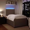 vidaXL Boxspring met matras fluweel lichtgrijs 120x200 cm