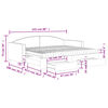 vidaXL Slaapbank met onderschuifbed en lades 90x200 cm stof taupe