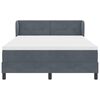 vidaXL Boxspringbed met matras Donkergrijs 140 x 190 cm Fluweel