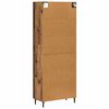 vidaXL Hoge kast Oud hout 69,5 x 34 x 180 cm Bewerkt hout