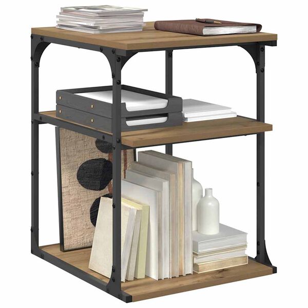 vidaXL Printerstand Artisan Eiken 43 x 48 x 64 cm Bewerkt hout