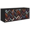 vidaXL Wandgemonteerd tv-meubel OMMEN 102 x 33 x 40 cm Zwart eiken