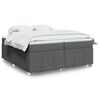 vidaXL Boxspring met matras stof donkergrijs 200x200 cm