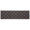 vidaXL Keuken Vloerkleed Antraciet geruit 150 x 45 cm 100% Polyamide