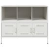 vidaXL Dressoir 100,5x39x79 cm staal wit