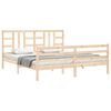 vidaXL Bedframe met hoofdbord massief hout