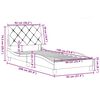 vidaXL Bedframe zonder matras 90x190 cm stof lichtgrijs