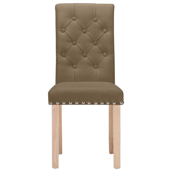 vidaXL Eetkamerstoelen 4 st stof bruin