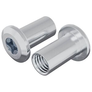 vidaXL Slotmoer 2 pcs Nikkel M6 x 15 mm Staal