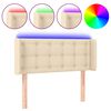 vidaXL Hoofdbord LED 93x16x78/88 cm stof cr&egrave;mekleurig