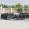 vidaXL Tuin Sofa Set Antraciet Staal
