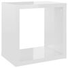 vidaXL Wandschappen kubus 6 st 22x15x22 cm hoogglans wit