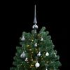vidaXL Kunstkerstboom met scharnieren 300 LED's en kerstballen 180 cm