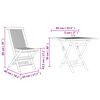 vidaXL Tuin Eetset 3 pcs Bruin Massief teakhout