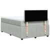 vidaXL Boxspring met matras fluweel lichtgrijs 120x200 cm