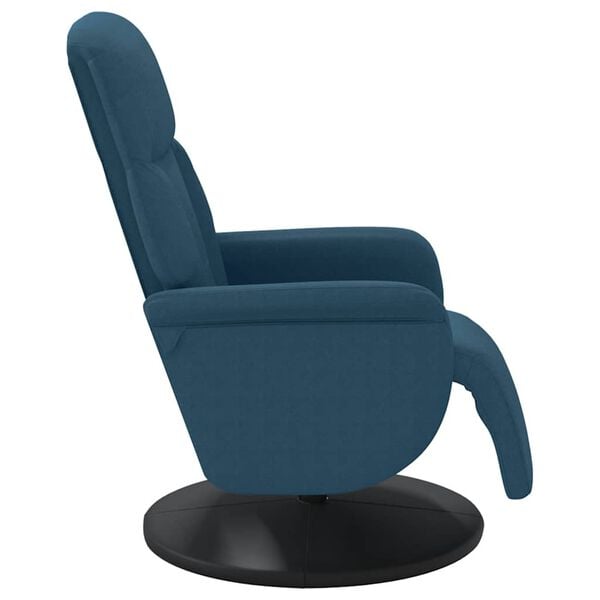 vidaXL Fauteuil met voetensteun verstelbaar fluweel blauw