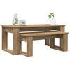 vidaXL Koffietafel Set 2 pcs Artisan Eiken Bewerkt hout