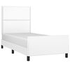 vidaXL Bedframe met hoofdbord kunstleer wit 90x190 cm