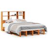 vidaXL Bed met boekenkast zonder matras hout wasbruin 150x200 cm