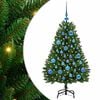 vidaXL Kunstkerstboom 120 cm 150 LED's Warmwit PVC en staal Groen