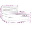 vidaXL Boxspring met matras en LED fluweel donkergrijs 180x200 cm