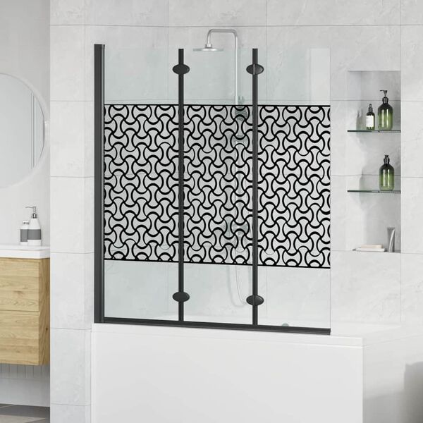 Douche Omhulsel Zwart en transparant 130 x 130 cm gehard glas