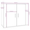 vidaXL Dressoir 80x33x70 cm bewerkt hout sonoma eikenkleurig