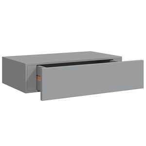 vidaXL Wandschap met lade 40x23,5x10 cm MDF grijs