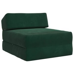 vidaXL Vouwbare Bankbed Donkergroen 60 x 70 x 41 cm Stof