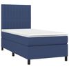 vidaXL Boxspring met matras en LED stof blauw 80x200 cm