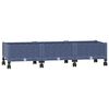 vidaXL Tuinschaal met wielen Blauw Grijs 120 x 40 x 29 cm PP