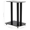 vidaXL Speaker standaard 2 st aluminium veiligheidsglas zwart