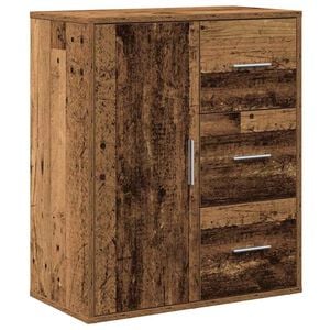 vidaXL Dressoir Oudhout 60 x 31 x 70 cm Bewerkt hout