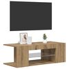 vidaXL Tv-meubel met LED 90x39x30 cm bewerkt hout artisanaal eiken