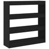 vidaXL Boekenkast 3-laags 100 x 30 x 103 cm Bewerkt hout Zwart Eiken