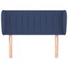 vidaXL Hoofdbord met randen 103x23x78/88 cm stof blauw