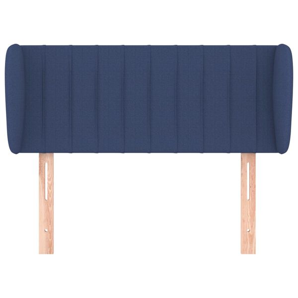 vidaXL Hoofdbord met randen 103x23x78/88 cm stof blauw
