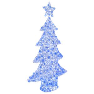 vidaXL Kerstboom met 160 LED Blauw 150 cm Acryl