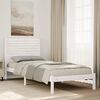 vidaXL Bedframe extra lang zonder matras massief hout wit 90x210 cm
