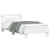 vidaXL Bedframe met hoofdbord en LED-verlichting wit 75x190 cm