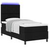 vidaXL Boxspring bed met matras met LED Zwart 100 x 200 cm Stof
