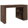 vidaXL Bureau 123,5x73,5x75 cm bewerkt hout bruin eikenkleurig
