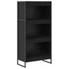 vidaXL Boekenkast 60 x 30 x 121 cm Bewerkt hout Zwart Eiken