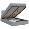 vidaXL Ottoman Bed met Matrassen en LED Lichtgrijs 120 x 190 cm Stof
