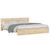 vidaXL Bedframe met hoofdeinde sonoma eikenkleur 180x200 cm