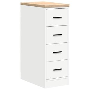 vidaXL Garagekast 30x51x85 cm massief grenenhout wit