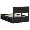 vidaXL Bedframe met hoofdeinde Zwart 120 x 190 cm Massief grenenhout