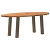 vidaXL Eettafel 200x100x74 cm ovaal massief eikenhout lichtbruin
