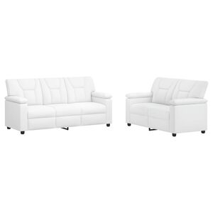 vidaXL Bankstel 2 pcs Wit Kunstleer