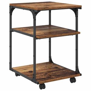 vidaXL Printerstand Oud Hout 43 x 48 x 64 cm Bewerkt hout